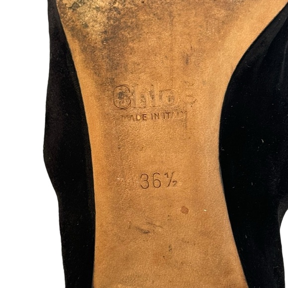 Chloe Lauren scalloped suede ballet flats woman’s SZ. 6 - Picture 13 of 16